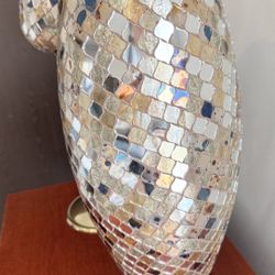 Mosaic Glass Vase & Candle Holder Set 