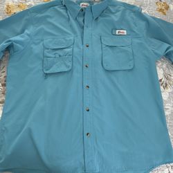 Men’s Worldwide Sportsman Vented Lightweight Fishing Shirt, (Blue) Size 2XL 