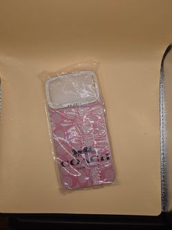 Iphone 17 pro max Coach New York Pink Signature Phone Case