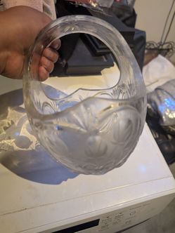 Vintage crystal basket