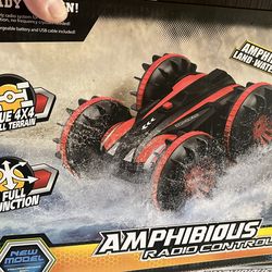 Brand new radio remote control amphibious 4wd land water snow