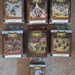 Warmachine Hordes Trollbloods, Lot of 7, including Mulg The Ancient. All new in box.