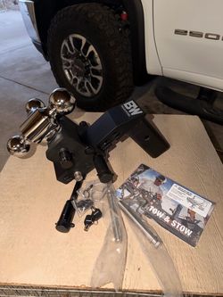 B&W Trailer Hitches B&W MultiPro Tow & Stow - Fits 2.5" Receiver, Tri-Ball (1-7/8" x 2" x 2-5/16")
