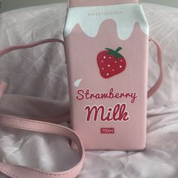 Strawberry milk purse