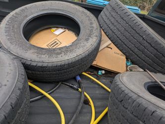 Set of 17 inch tires good shape 125 set of 22 inch rims and tires no center caps good shape 100 everything for 200
