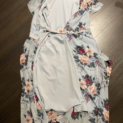 Charlotte Russe Small Baby Blue Floral Casual Dress