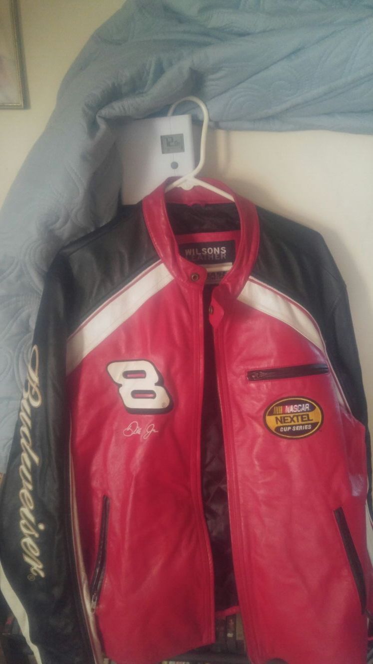 Wilsons Budweiser leather coat