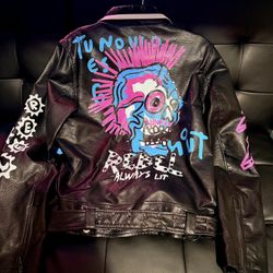 R3bel Punk Skull Biker Jacket 