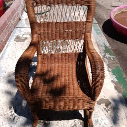 Antique Childs Wicker Rocker