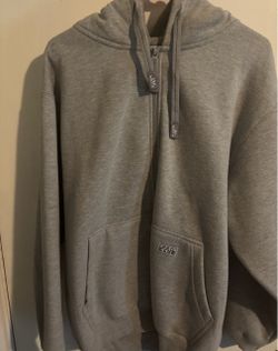 Pro club hoodie zip up gray size medium