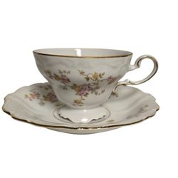 Johann Haviland porcelain tea cup and saucer from the Michele collection