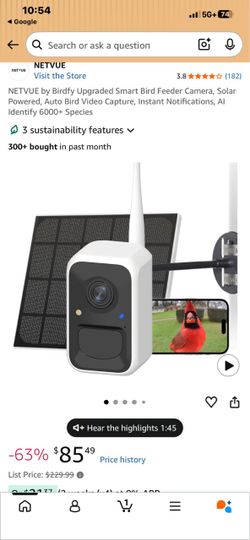 Bird fly camera