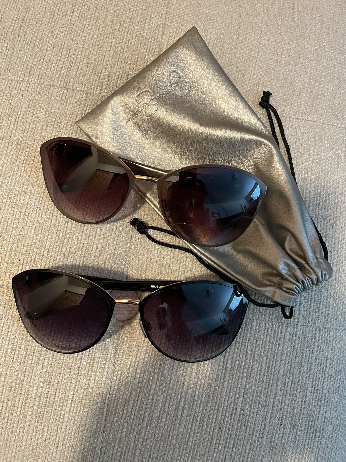 Jessica Simpson Set Of 2 Sunglasses No Scratches Lightweight Porch Pickup