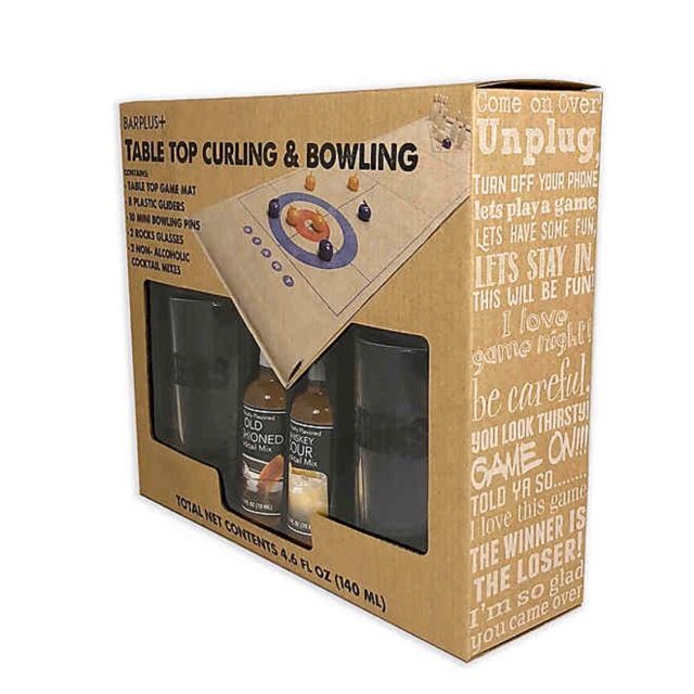 BAR PLUS+ Table Top Curling & Bowling Set