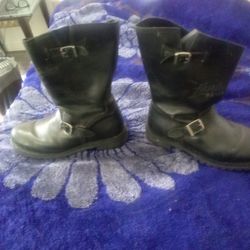 Boots, Leather, Harley-Davidson, Black 