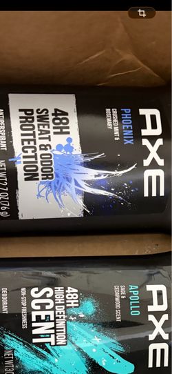 Degree and axe deodorant wite and spray