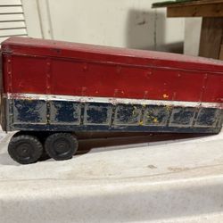 vintage pressed steel toy trailer manufactured by Structo 1950s 1960s