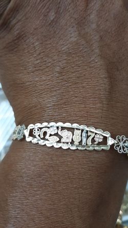 14k tricolor gold good luck bracelet 8.7 grams