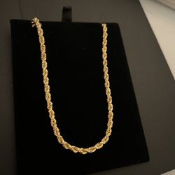 10k Yellow Gold Solid Rope Chain 4mm -20 In