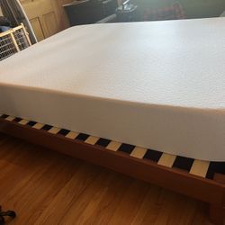 Queen Size Mattress And Bed Frame (like New)