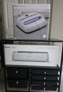 Cricut And Iron Press With Drawers 