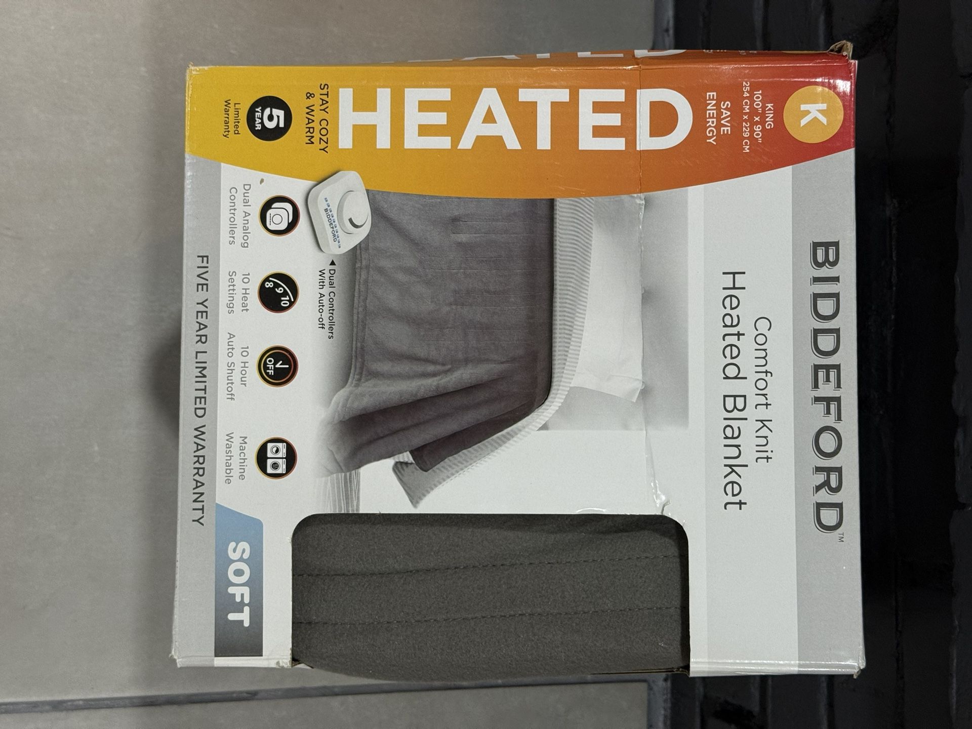 Biddeford Heated King Size Blanket.