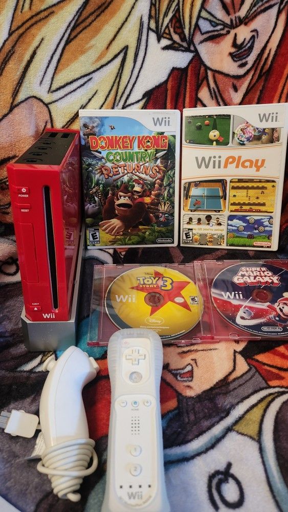 Red Nintendo Wii Console with 4 Games for Sale in Los Angeles, CA OfferUp