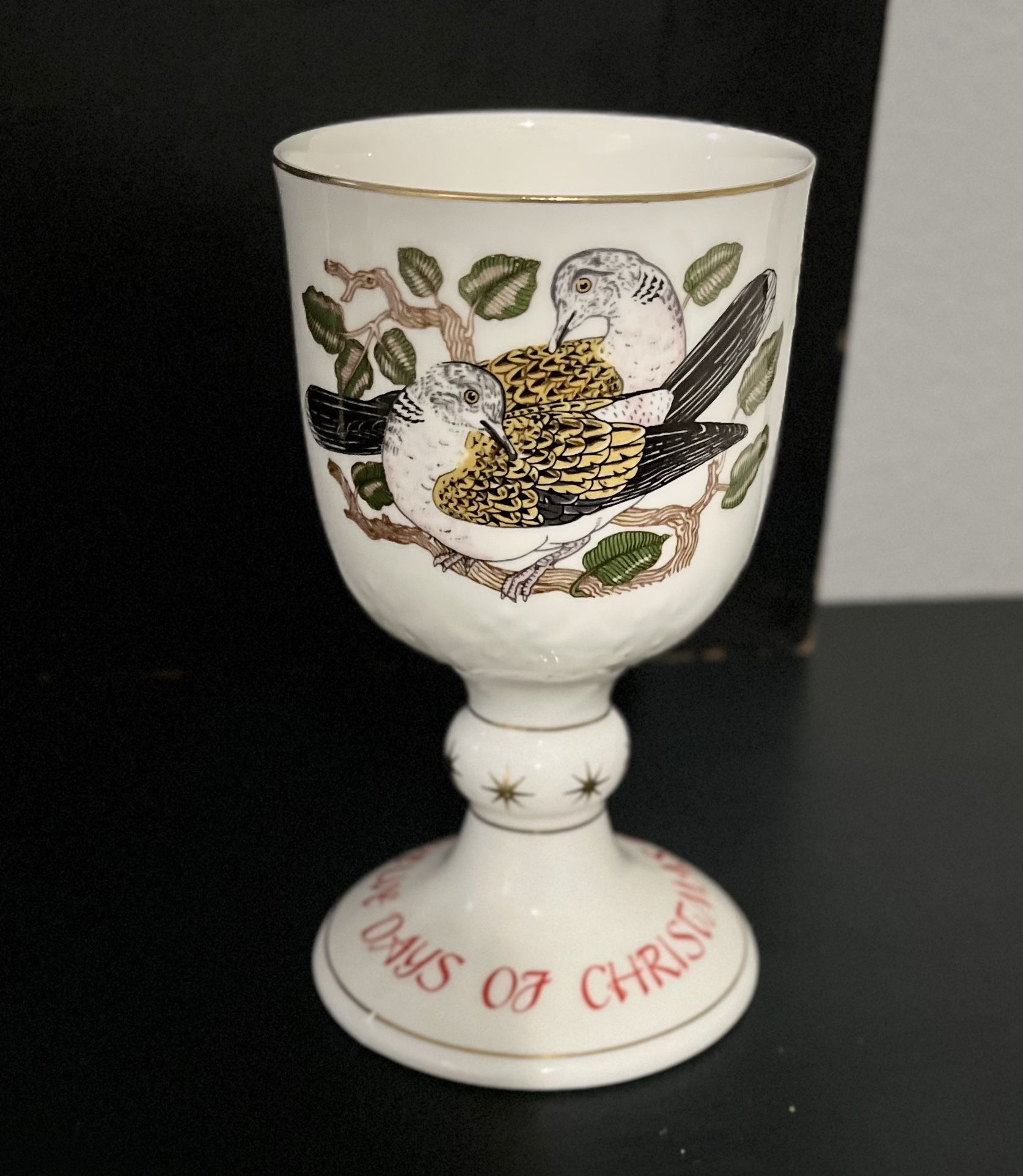 Rare Royal Doulton 12 Days Of Christmas Bone China Goblets