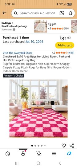 Large Area Rug 8x10 feet. Brand new never used.
