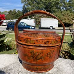 Antique Chinese Wedding Basket 