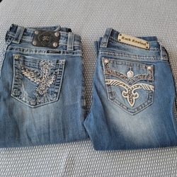 Women's Miss Me And Rock Revival Jeans Size 29 Boot. 