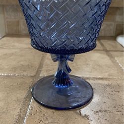 Very Beautiful* Fenton Basket Weave Compote Dish 