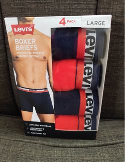 LEVIS's MEN's BOXER Briefs 4 pack LARGE