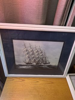 Frammed Sailing Ship Pic 