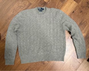 Light grey polo Ralph Lauren cashmere sweater