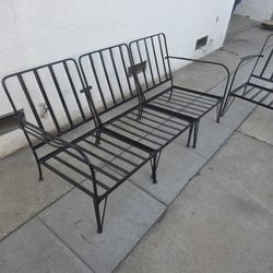 Vintage wrought iron patio set