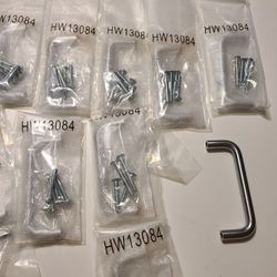 New Cabinet Hardware Handles. D Shaped, Good Quality.   Many Available.  $1 Each Handle