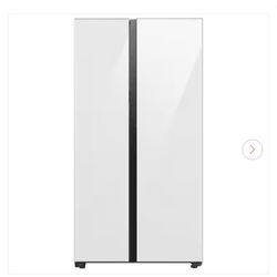 Samsung Bespoke 36in 28.0 Cu. Ft. White Glass Side By Side Refrigerator 