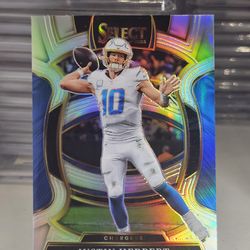 Justin herbert silver prizm chargers