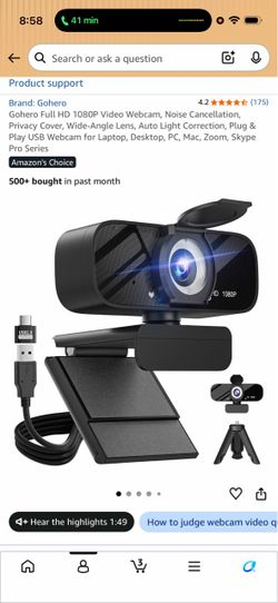 💻 Webcam Gohero Full HD 1080P