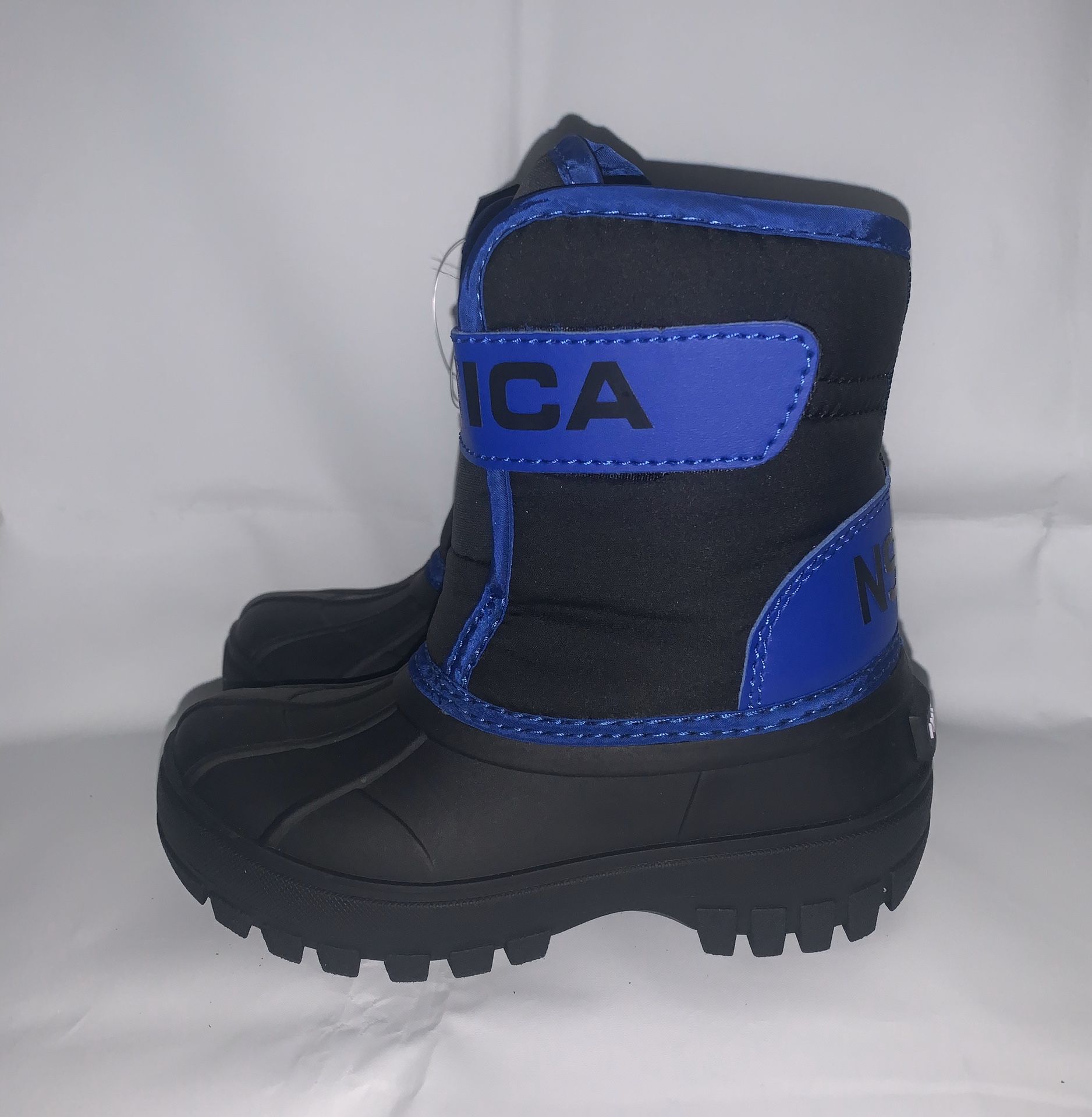 Nautica NS-83 Albermarle Kids Snow Rain Toddler Boots Black Blue