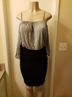 Gray off shoulder