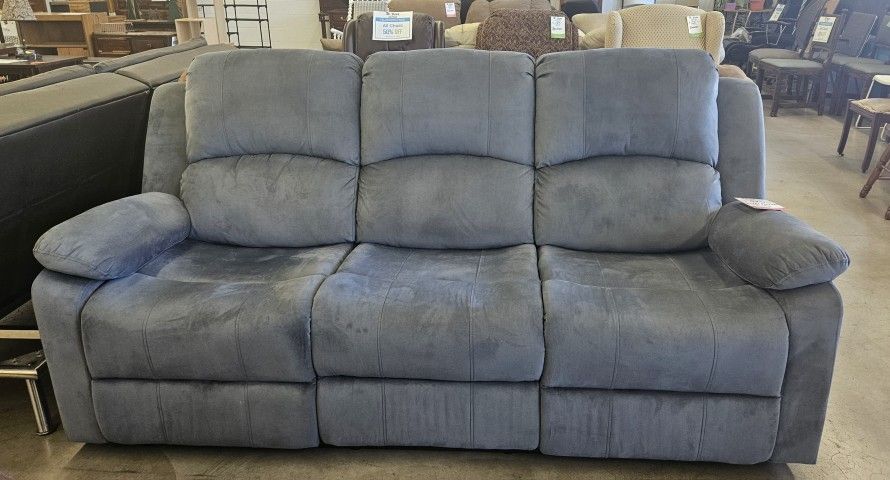 Grey Dual Reclining Sofa