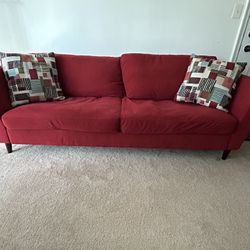 84 Inch Couch - Red