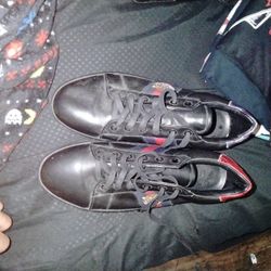 Gucci Men Ace Embroidered Sneaker Shoes with Tiger Web-Black