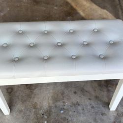 Piano Bench White