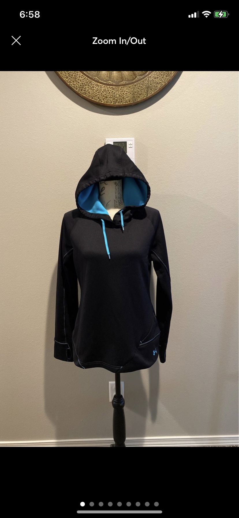 Under Armor Black Pullover Fleece Lined Hoodie