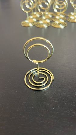 12  Golden Place/Number/Picture Holder