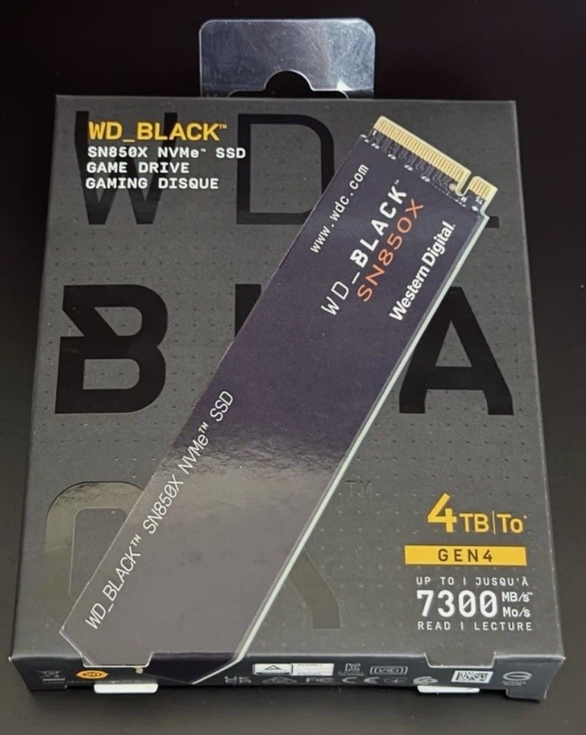 WD Black 4TB nVME SSD SN850X Brand New Unopened