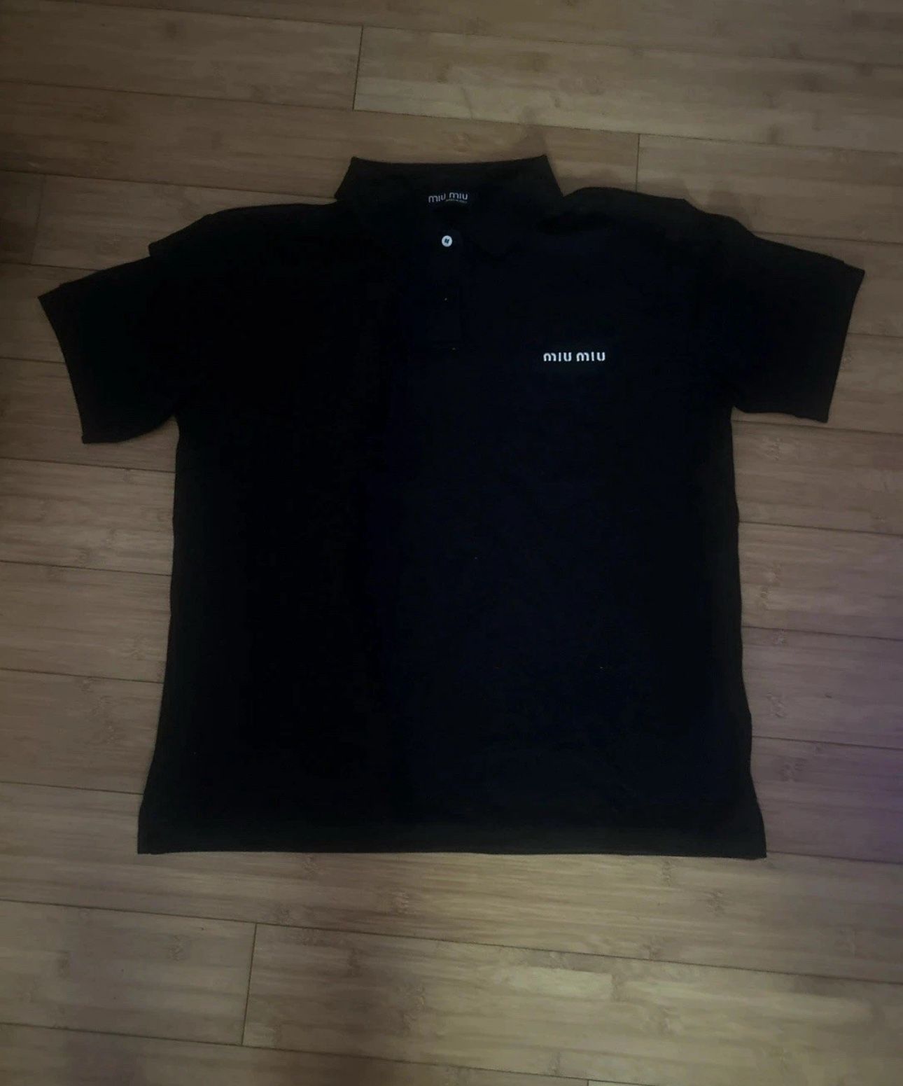 MIU MIU Black Polo Shirt